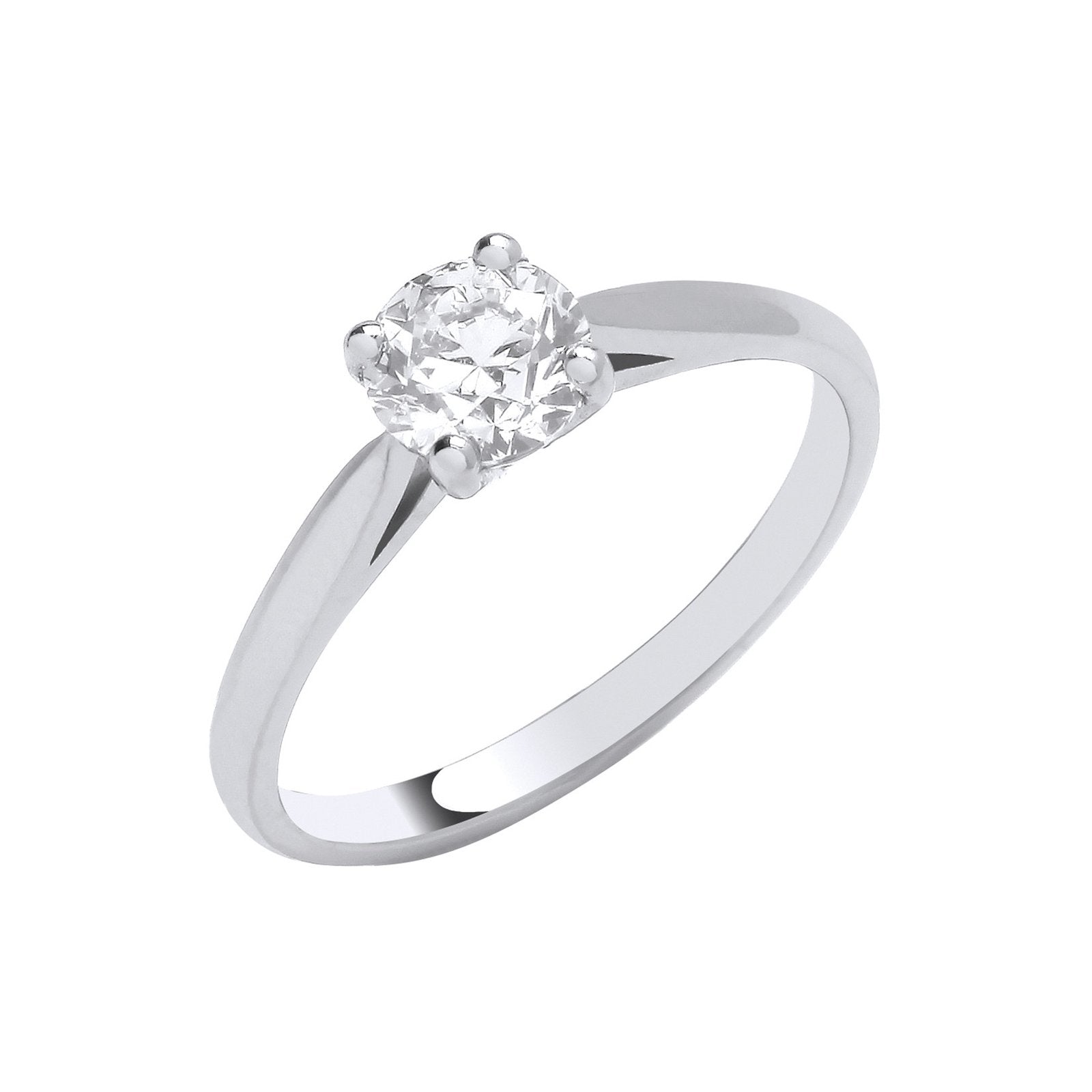 Platinum 0.70ct G/H-Si Diamond Engagement Ring - Fine Ring - Certified Authentic - Swiss Made – Luxury Jewellery by Im